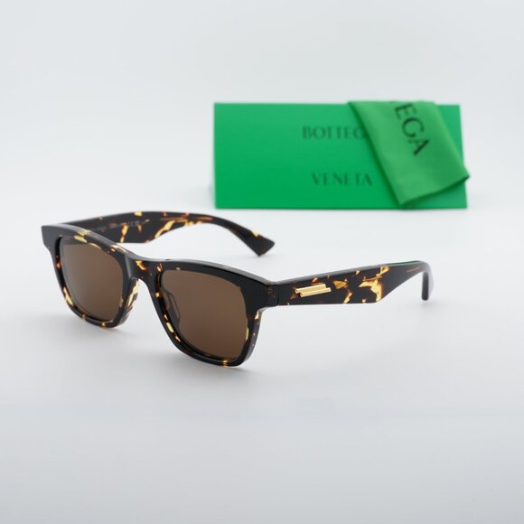Bottega Veneta BV1120S 002 Square Sunglasses - Havana/Brown main image 9